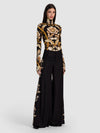 OLIVIA FLARE PANT-NOIR ELEGANCE OFF WHITE-ALICE + OLIVIA