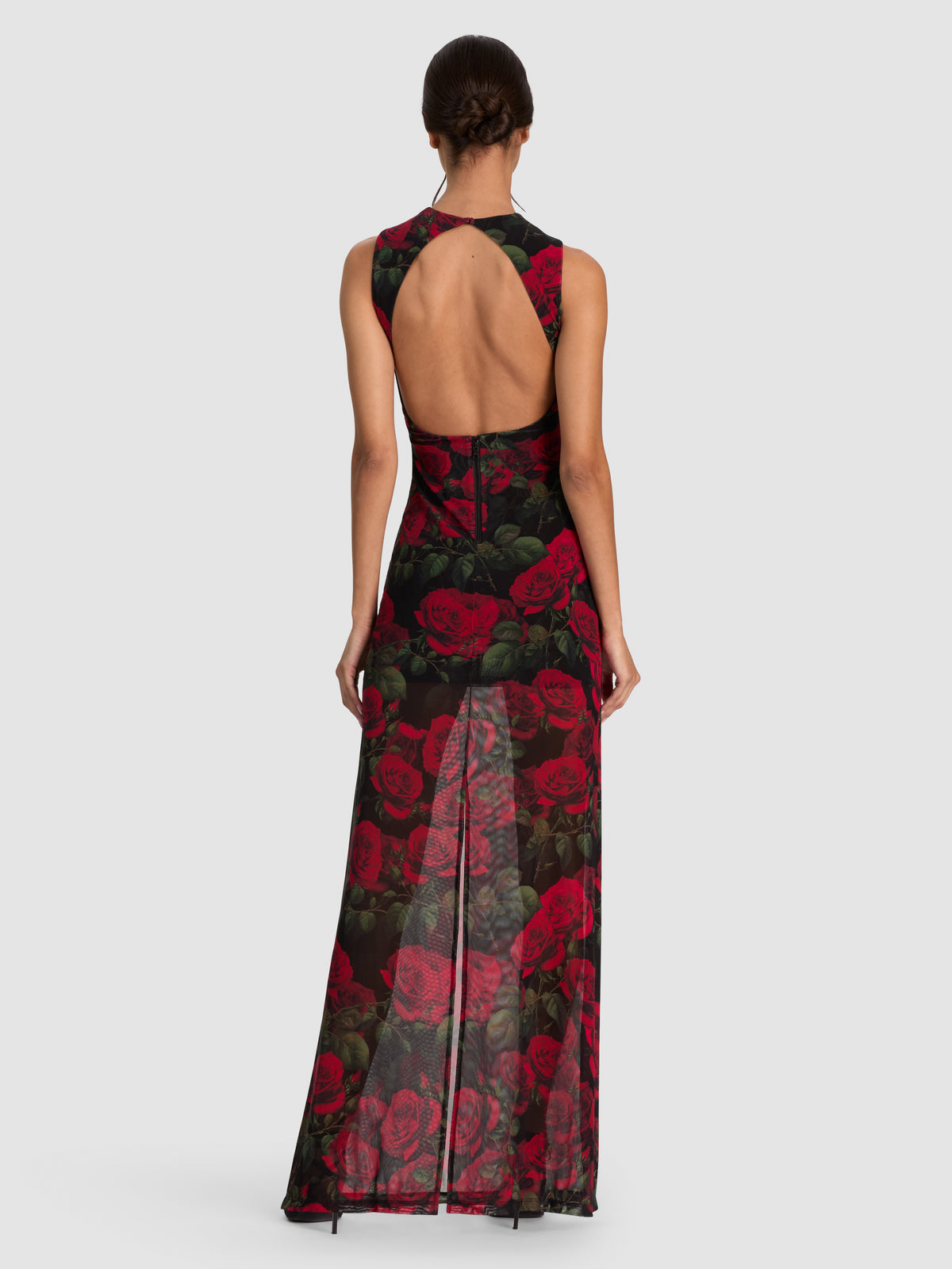 DELORA MAXI DRESS-ROUGE ROMANCE BLACK SM-ALICE + OLIVIA