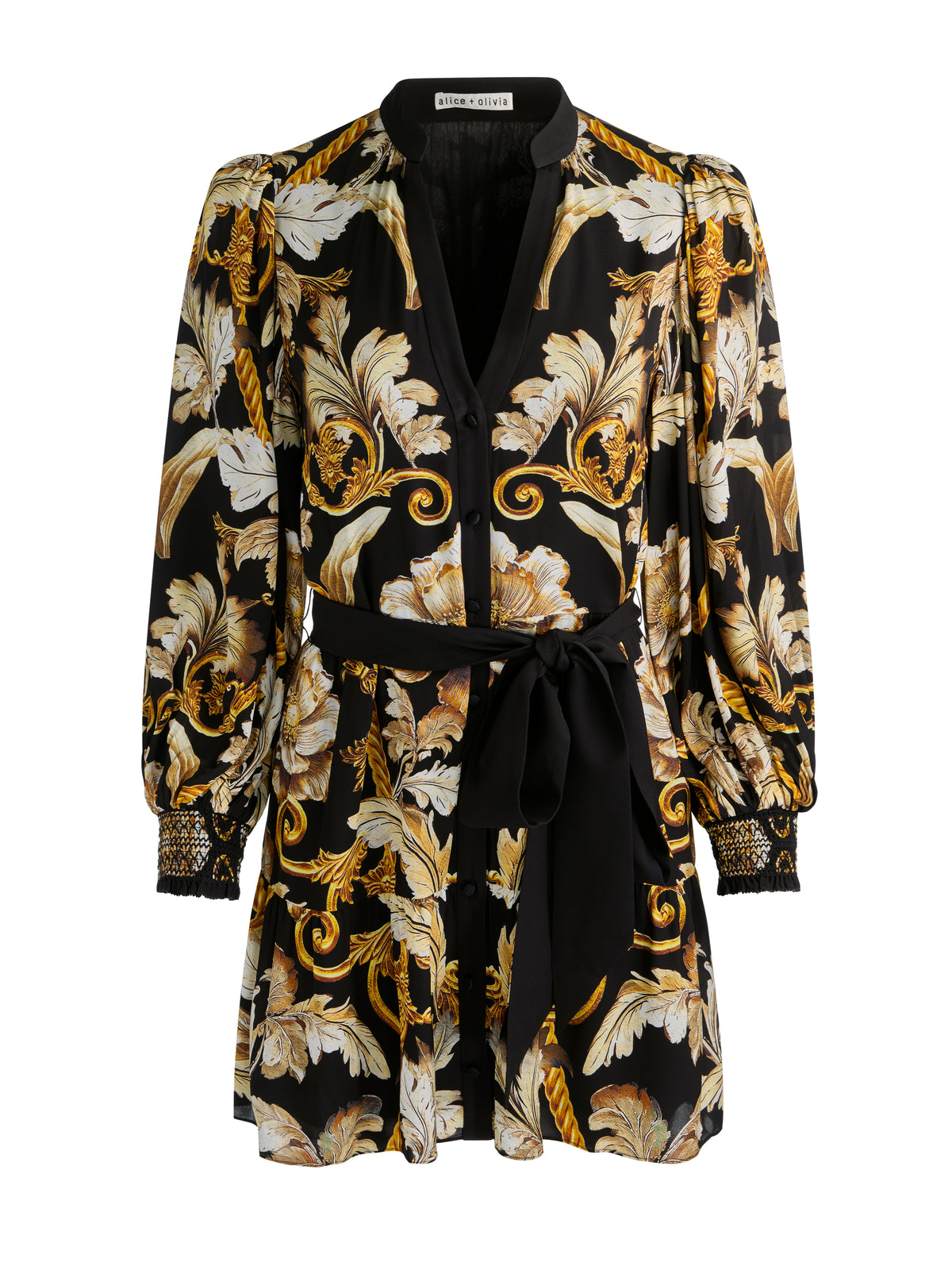 ANTONETTE MINI SHIRTDRESS-NOIR ELEGANCE OFF WHITE-ALICE + OLIVIA