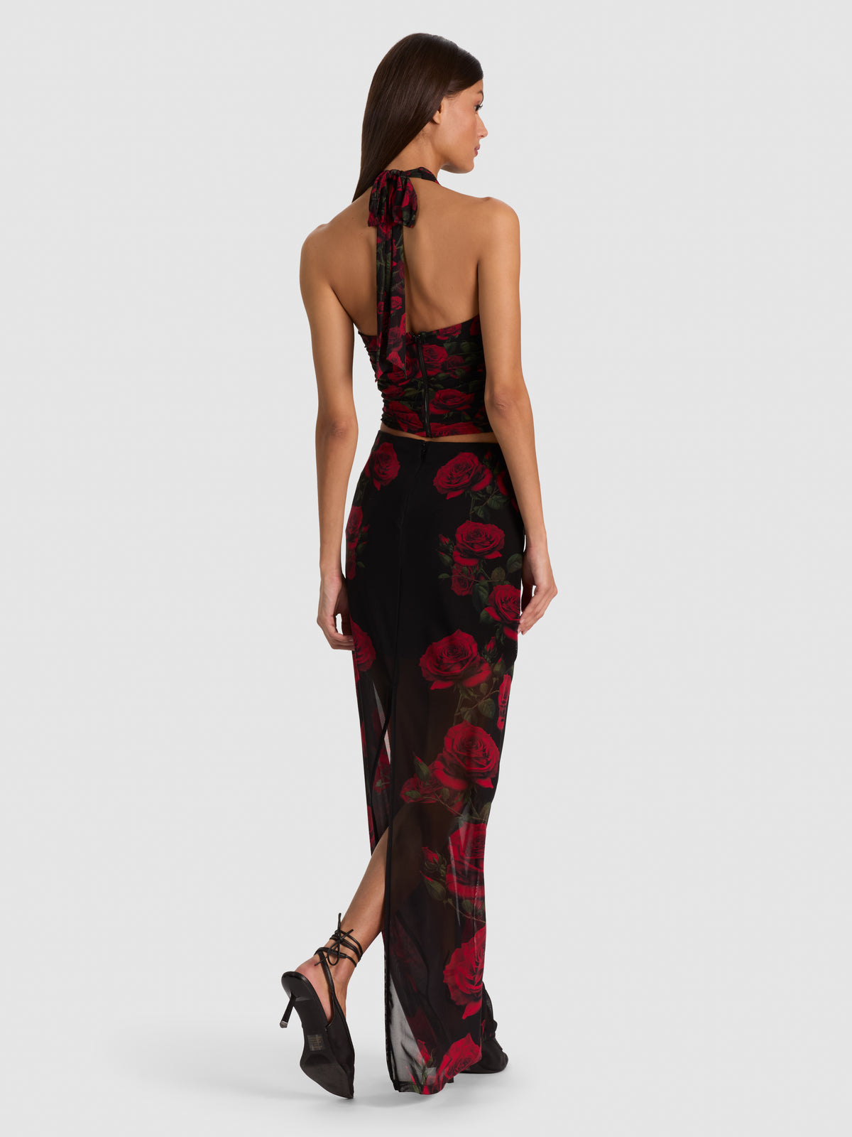 ROMY DRAPED TOP-ROUGE ROMANCE BLACK-ALICE + OLIVIA