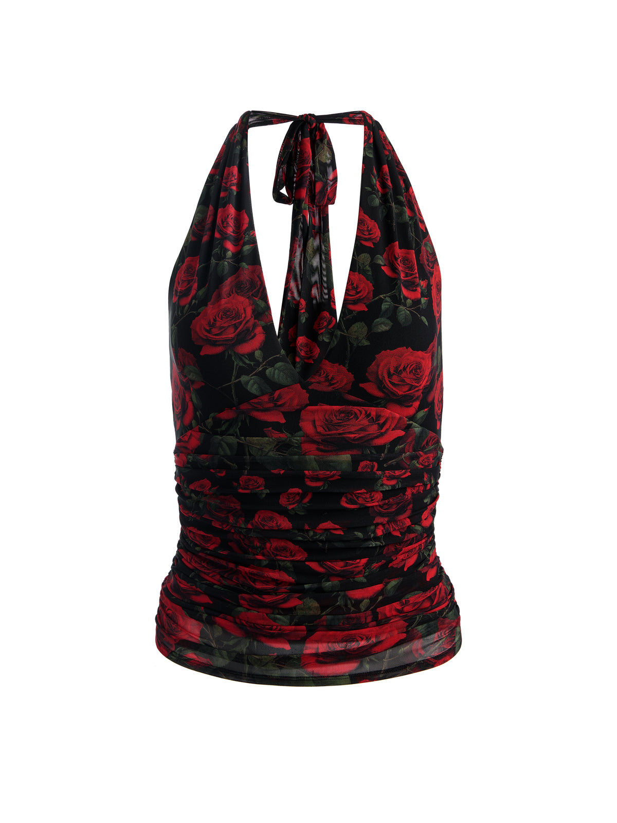 ROMY DRAPED TOP - ROUGE ROMANCE BLACK