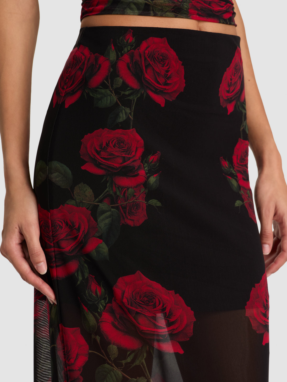 AGATHA MAXI SKIRT-ROUGE ROMANCE BLACK-ALICE + OLIVIA