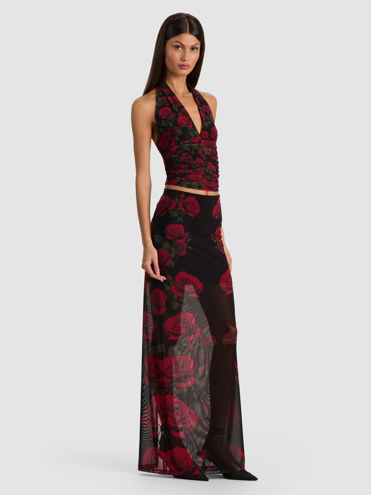 AGATHA MAXI SKIRT-ROUGE ROMANCE BLACK-ALICE + OLIVIA
