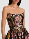 HELENA STRAPLESS MINI DRESS-NOIR ELEGANCE BLUSH-ALICE + OLIVIA