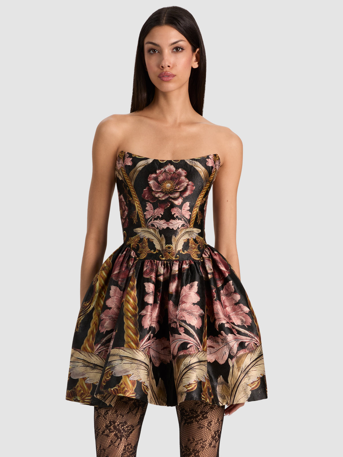 HELENA STRAPLESS MINI DRESS - NOIR ELEGANCE BLUSH