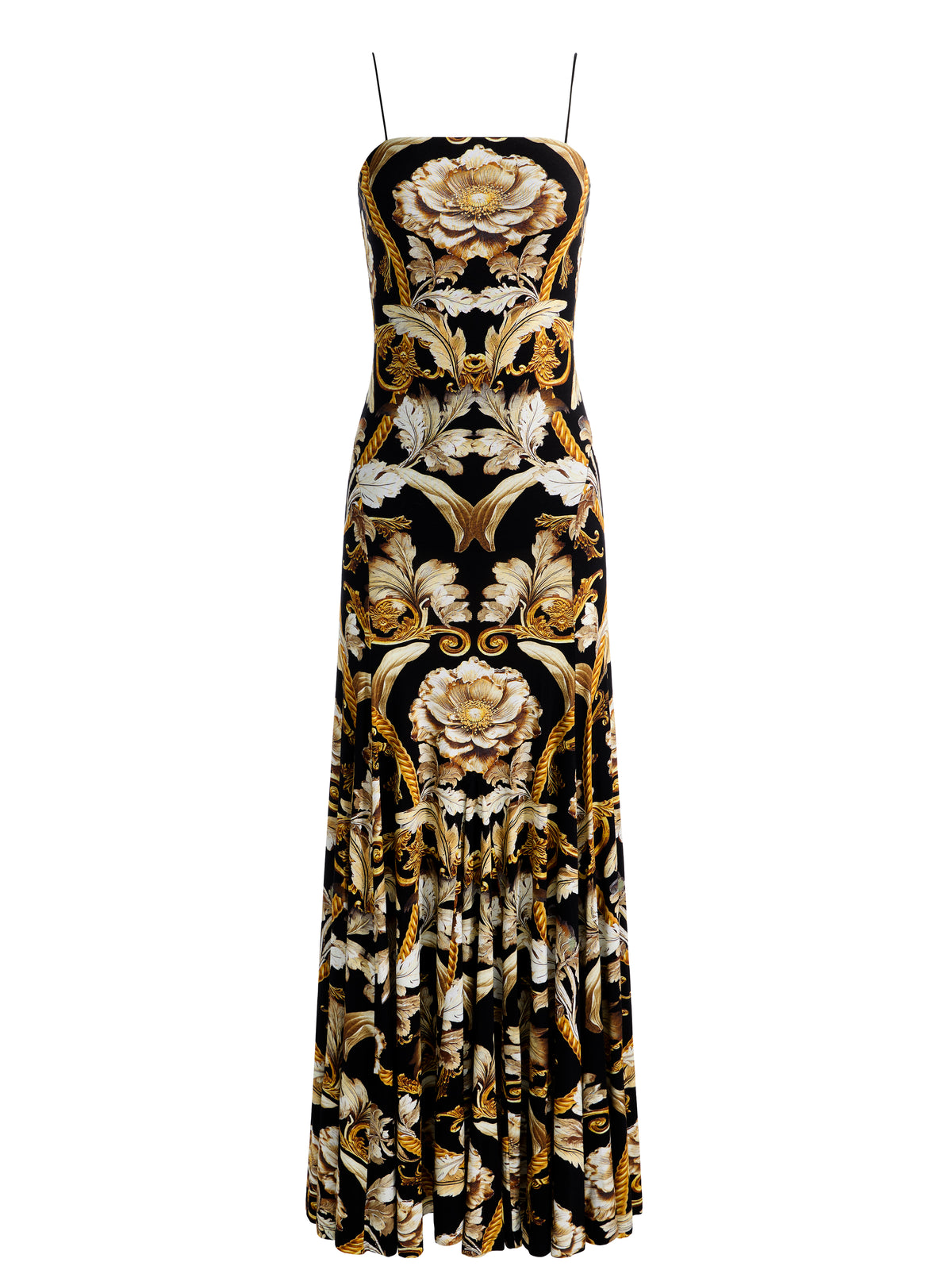 AUGUSTA MAXI DRESS-NOIR ELEGANCE OFF WHITE-ALICE + OLIVIA