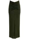 SHANNON RUCHED MAXI SKIRT-DARK FERN-ALICE + OLIVIA