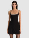 JULIA EMBELLISHED MINI DRESS-Black-ALICE + OLIVIA