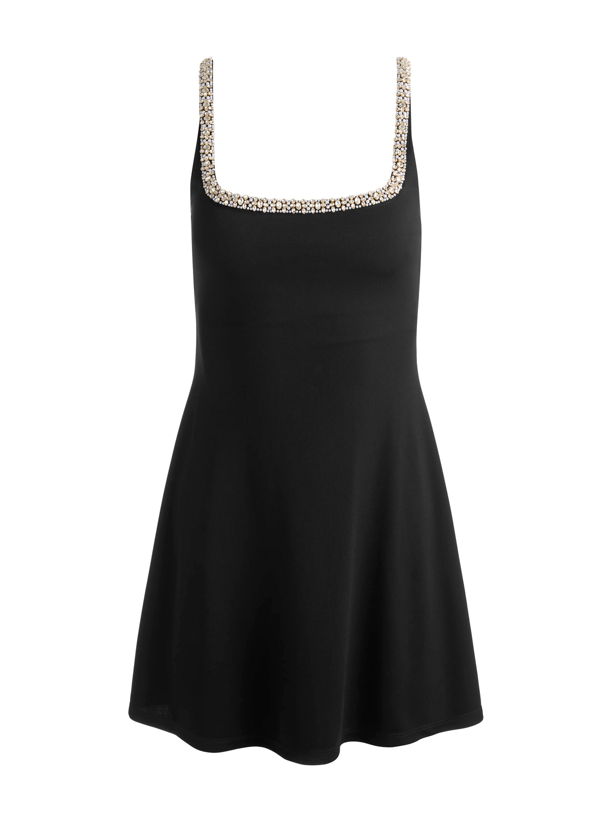 JULIA EMBELLISHED MINI DRESS - BLACK