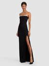 HALLIE EMBELLISHED MAXI DRESS-BLACK/OFF WHITE-ALICE + OLIVIA