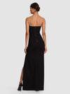 HALLIE EMBELLISHED MAXI DRESS-BLACK/OFF WHITE-ALICE + OLIVIA