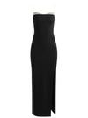 HALLIE EMBELLISHED MAXI DRESS-BLACK/OFF WHITE-ALICE + OLIVIA