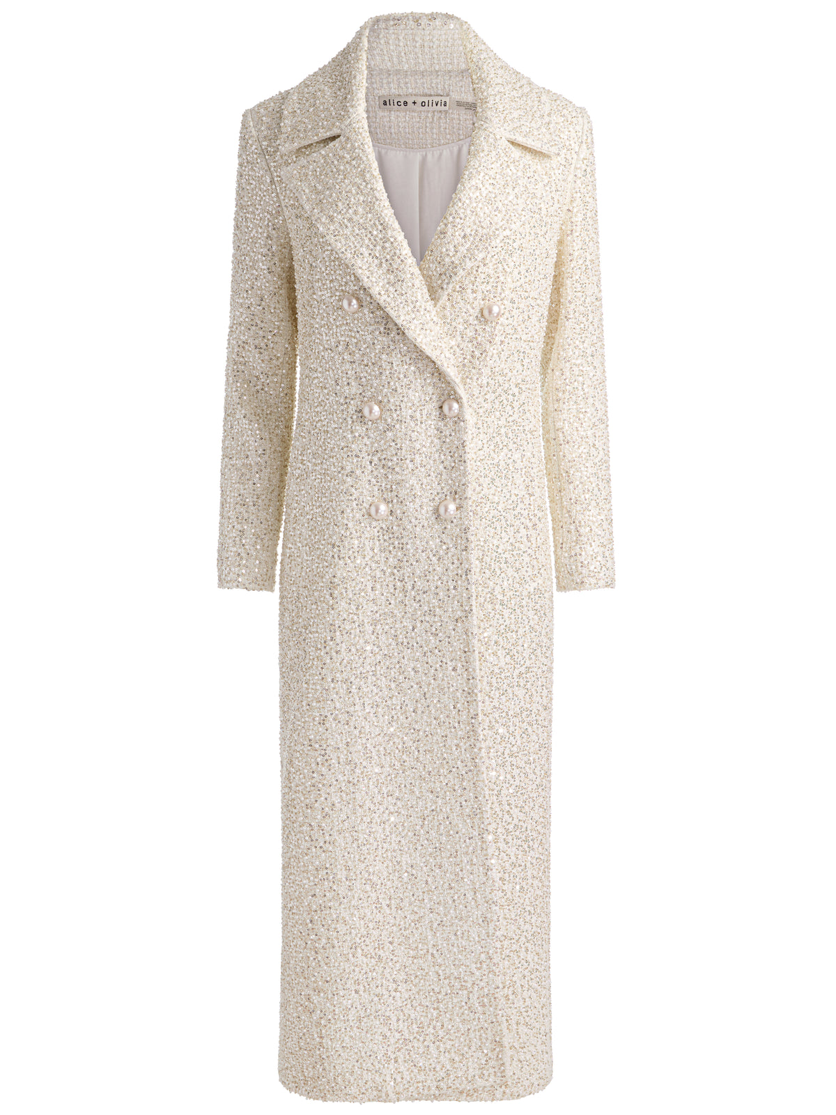 NICHOLAS EMBELLISHED COAT-OFF WHITE-ALICE + OLIVIA