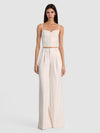 PANTALONE A PIEGHE CARA VOLUMINOUS HR-OFF WHITE-ALICE + OLIVIA