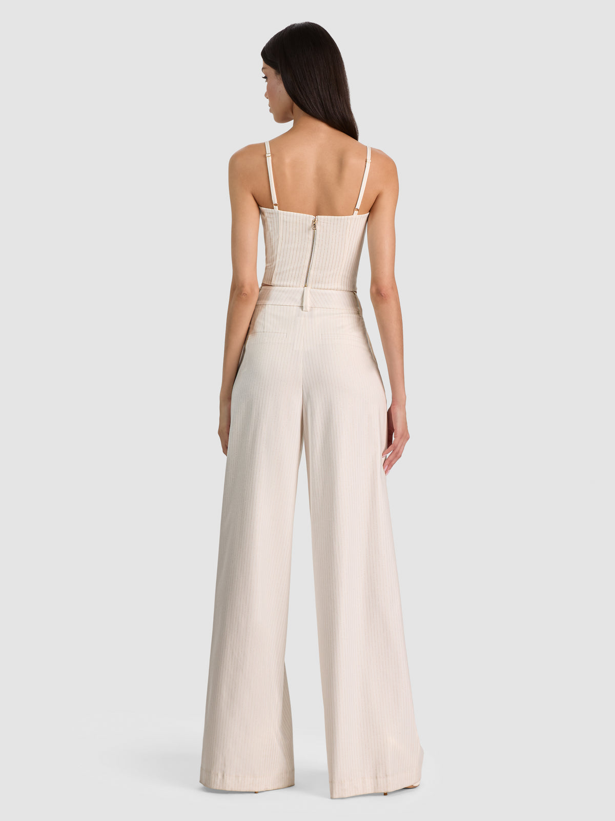 PANTALONE A PIEGHE CARA VOLUMINOUS HR-OFF WHITE-ALICE + OLIVIA