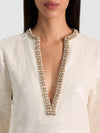 ELEONORA EMBELLISHED TUNIC DRESS-OFF WHITE-ALICE + OLIVIA