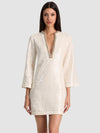 ELEONORA EMBELLISHED TUNIC DRESS-OFF WHITE-ALICE + OLIVIA
