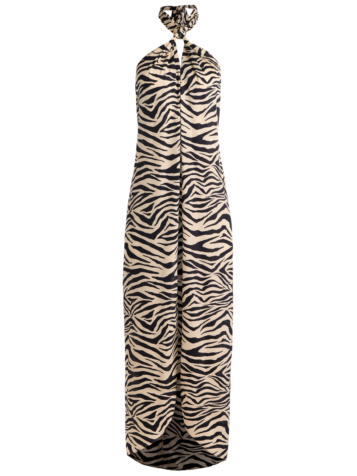 TOP LUNGO SELENA HALTER CON DETTAGLIO HARDWARE-ZEBRA PRINT-ALICE + OLIVIA