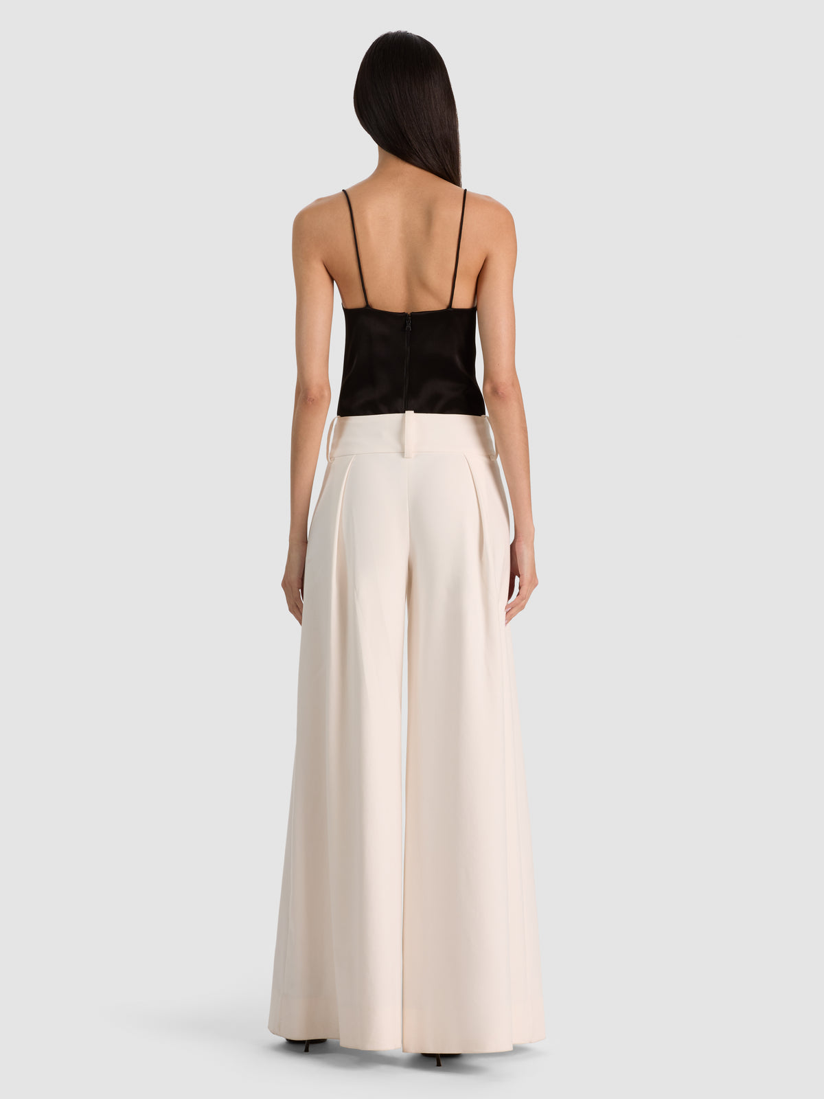 PANTALON PLISSÉ CARA VOLUMINOUS HR-OFF WHITE-ALICE + OLIVIA