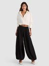 PANTALONE A SBLUFFO MILEY-Black-ALICE + OLIVIA