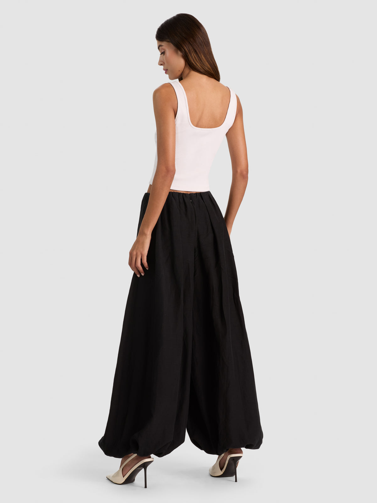 PANTALONE A SBLUFFO MILEY-Black-ALICE + OLIVIA