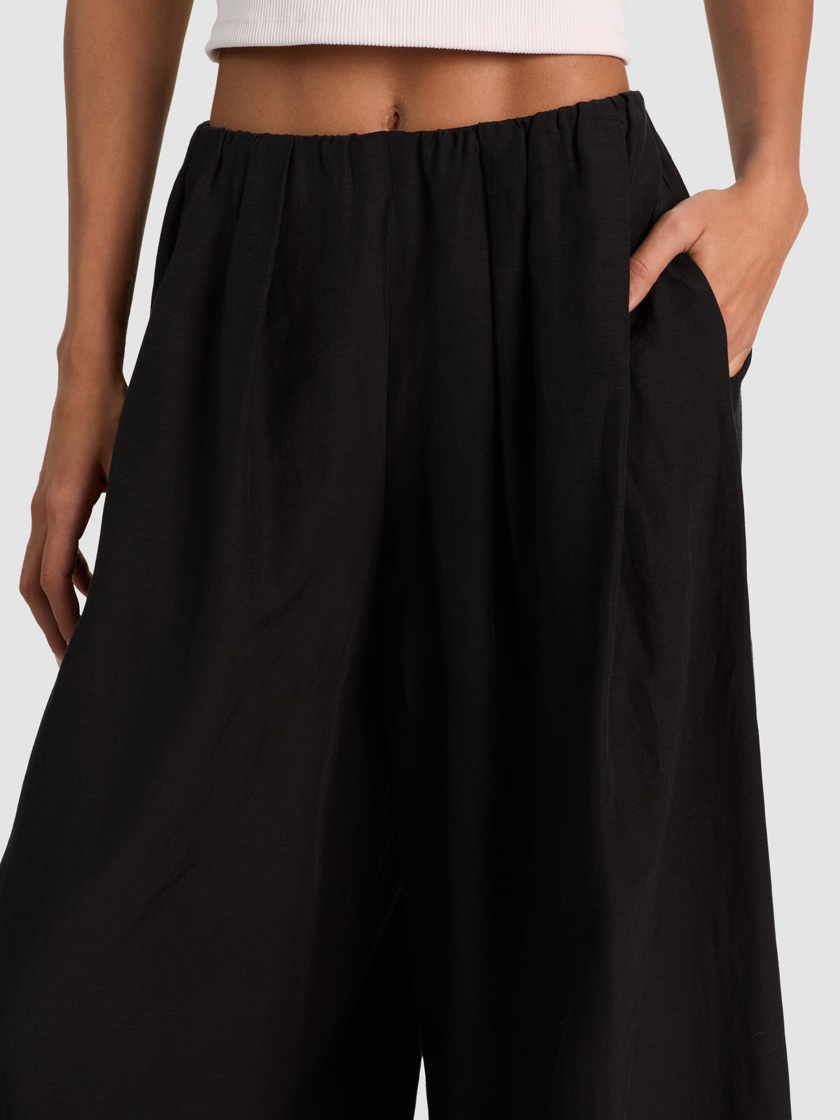 PANTALONE A SBLUFFO MILEY-Black-ALICE + OLIVIA