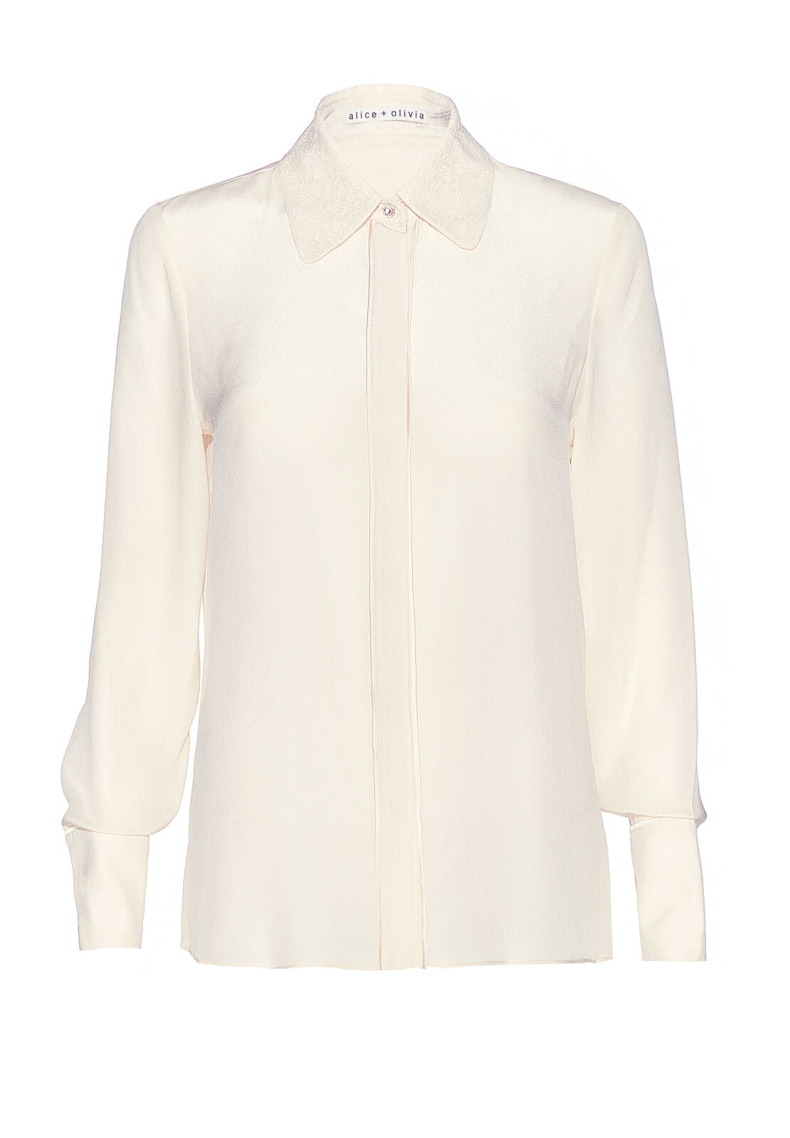 ALFIE ROUND COLLAR BTN DWN-CHAMPAGNE-ALICE + OLIVIA