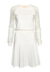 BLAKE LACE RAGLAN SLV DRESS-WHITE-ALICE + OLIVIA
