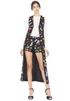 ANGELICA EMBR CLLRLSS LONG VST-BLACK MULTI-ALICE + OLIVIA