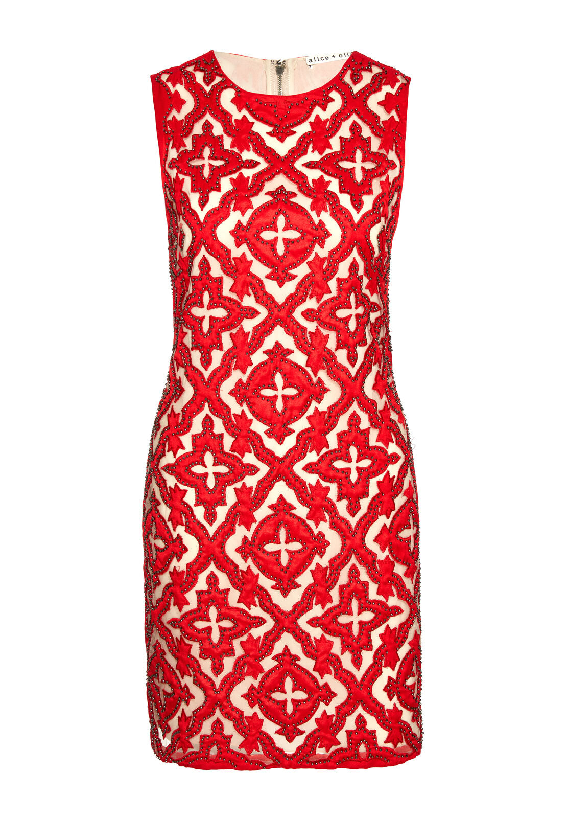 ROBE COURTE AJUSTÉE MINI NATURELLE ORNÉE