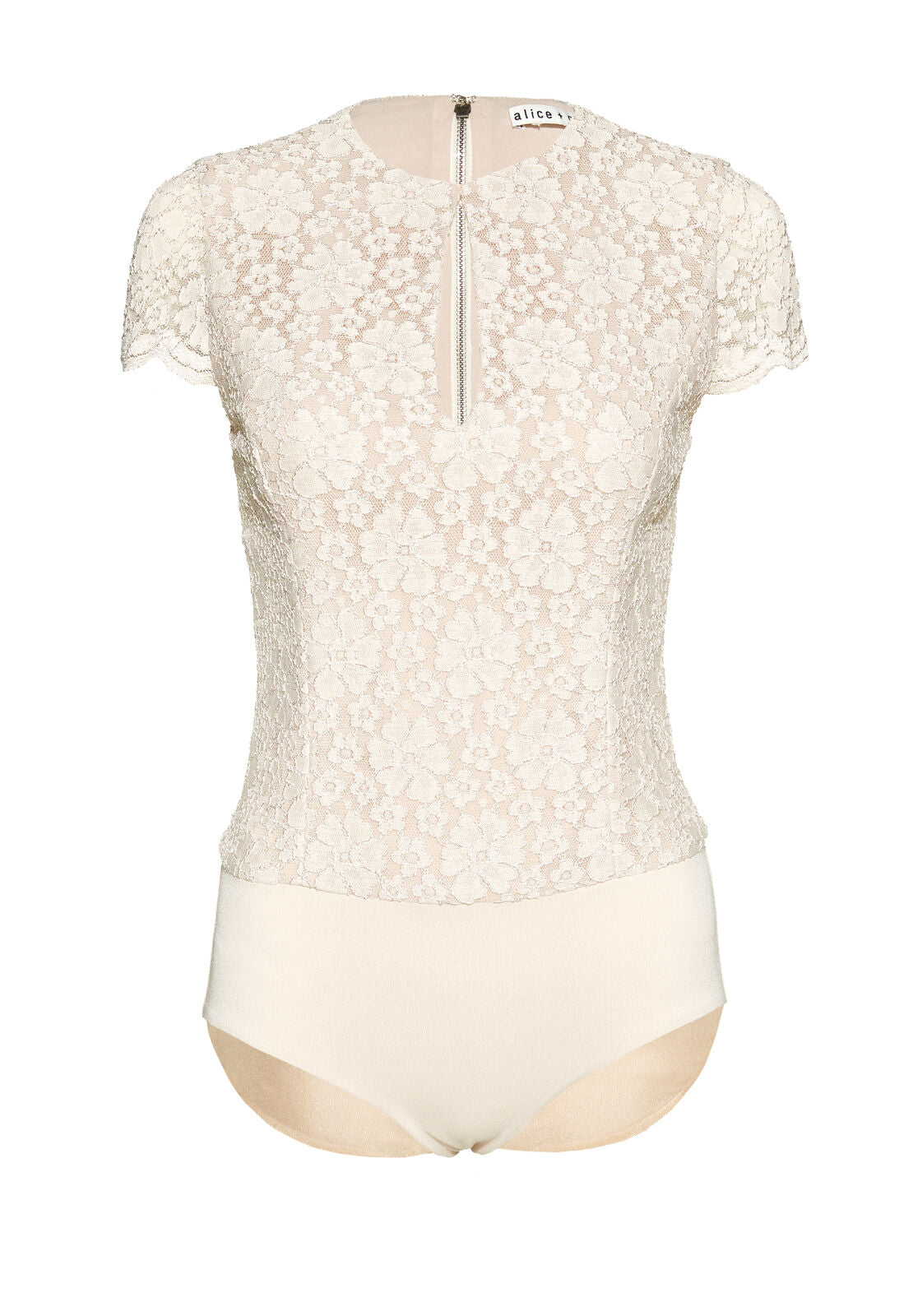 MARITA LACE CAP SLV BODYSUIT-CHAMPAGNE-ALICE + OLIVIA