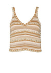 SANDRINE CROCHET CROP TANK-NATURAL/GOLD-ALICE + OLIVIA