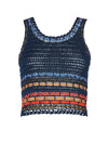 DORIAN RIBBON WEAVED TANK-INDIGO/MULTI-ALICE + OLIVIA
