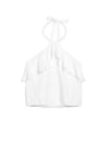 MONET RUFFLED HALTER TOP-CREAM-ALICE + OLIVIA