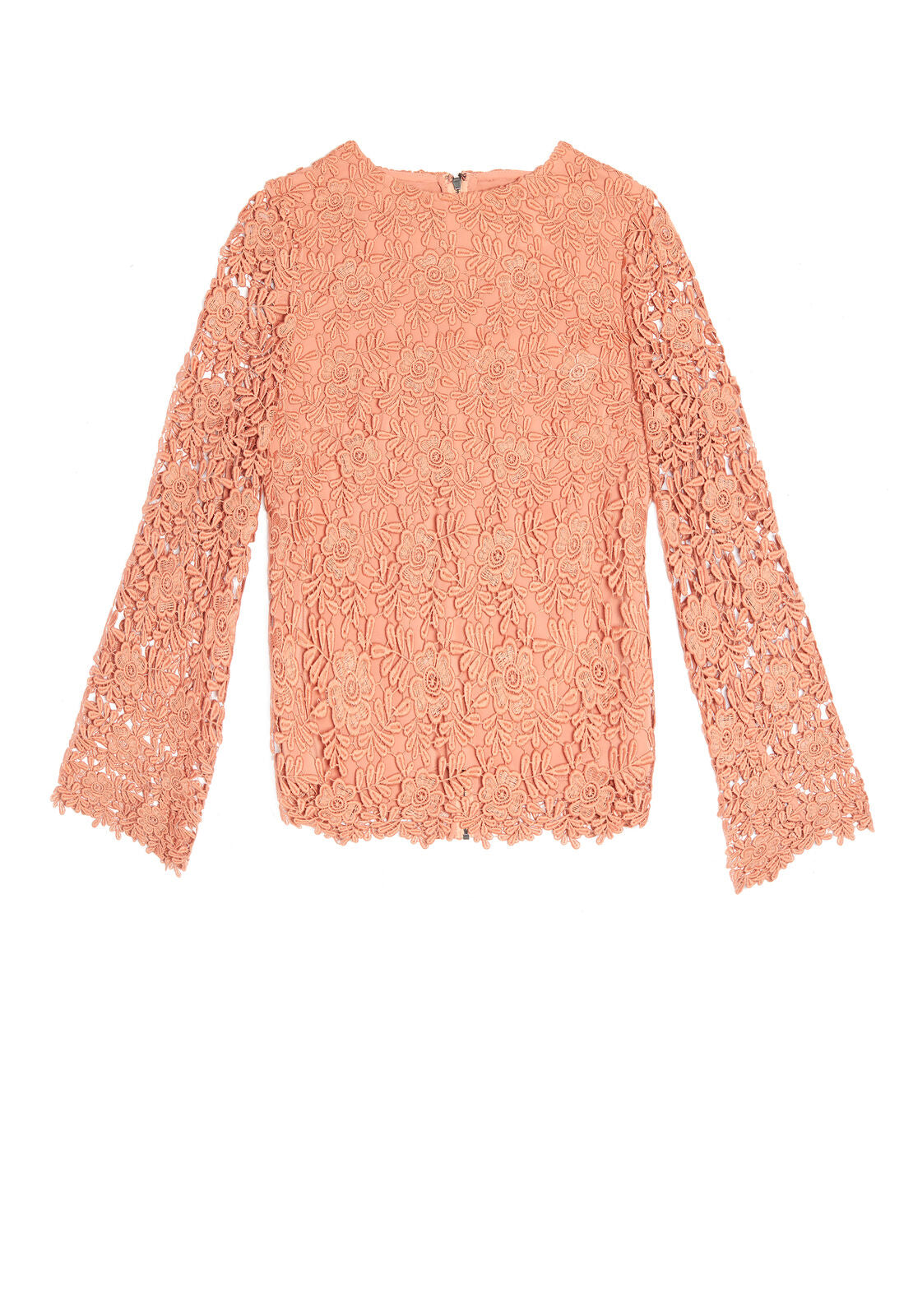 PASHA BELL SLV CREW NK TOP-SALMON-ALICE + OLIVIA