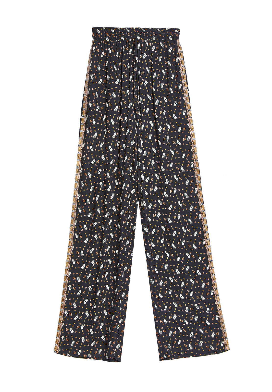 BENNY SMOCKED WB SIDE TRIM PNT-DITSY BLOSSOM-ALICE + OLIVIA