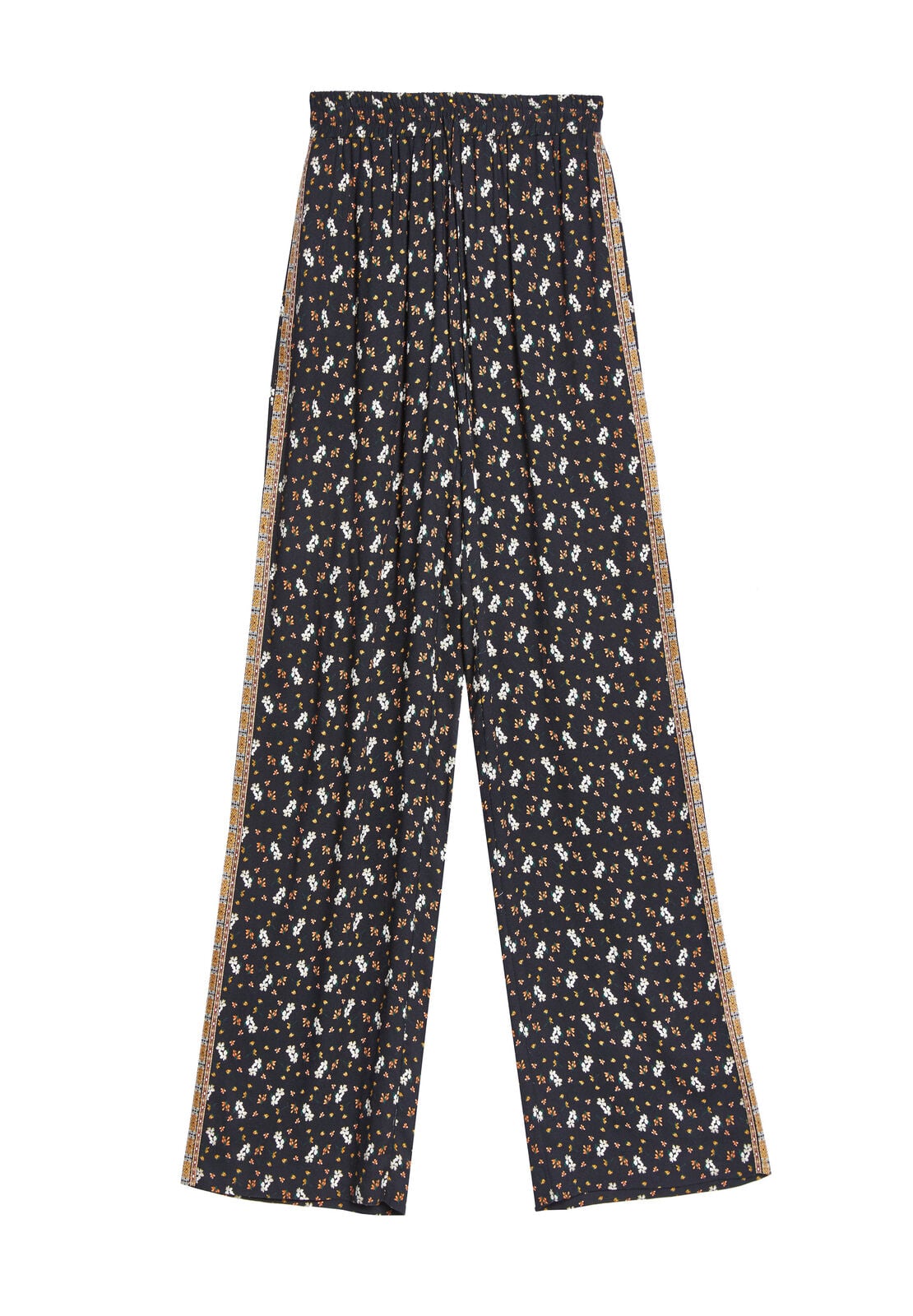 BENNY SMOCKED WB SIDE TRIM PNT-DITSY BLOSSOM-ALICE + OLIVIA