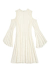 ENYA RICAMO FIORE MANICA CORTA SPALLA SCOPERTA VESTITO-ALICE + OLIVIA