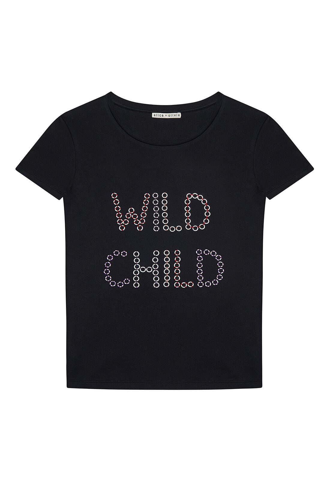 RYLYN EMBR SS CREW NK TEE