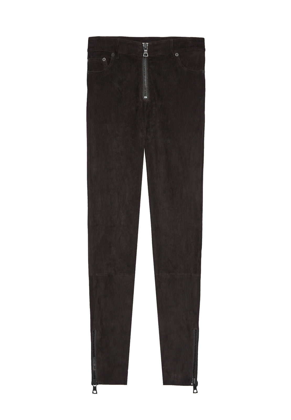 LOMI SUEDE CROPPED PANT-Black-ALICE + OLIVIA
