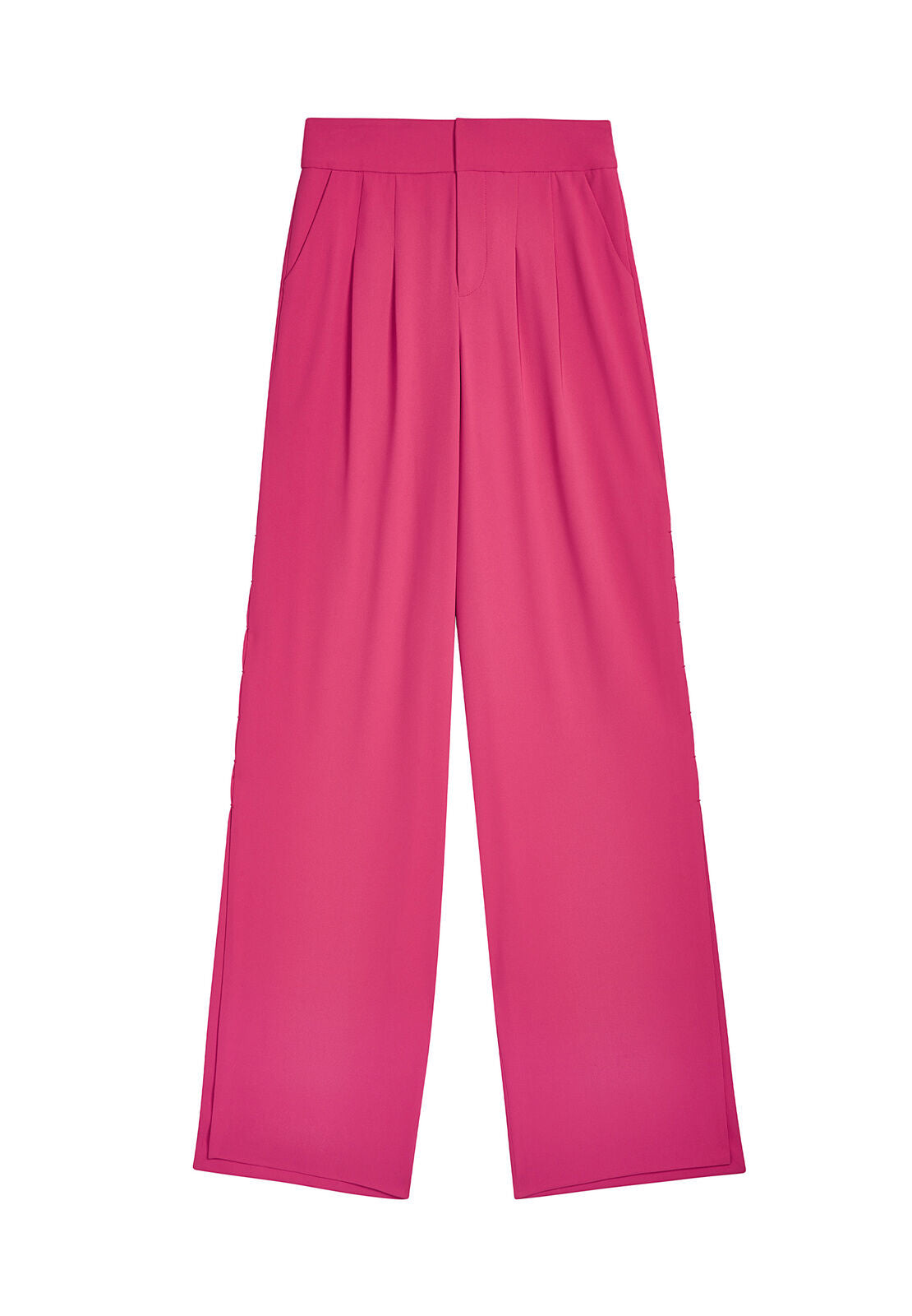 SHAVON HW SIDE SLIT PANT-FUCHSIA-ALICE + OLIVIA