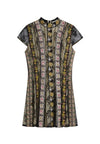 GWYNETH EMBR HGHNK SS FLR DRS-ALICE + OLIVIA