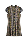 GWYNETH EMBR HGHNK SS FLR DRS-ALICE + OLIVIA