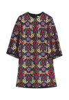 ROBE COL RAS DU COU COLEY MANCHES COURTES CLOCHE-ALICE + OLIVIA