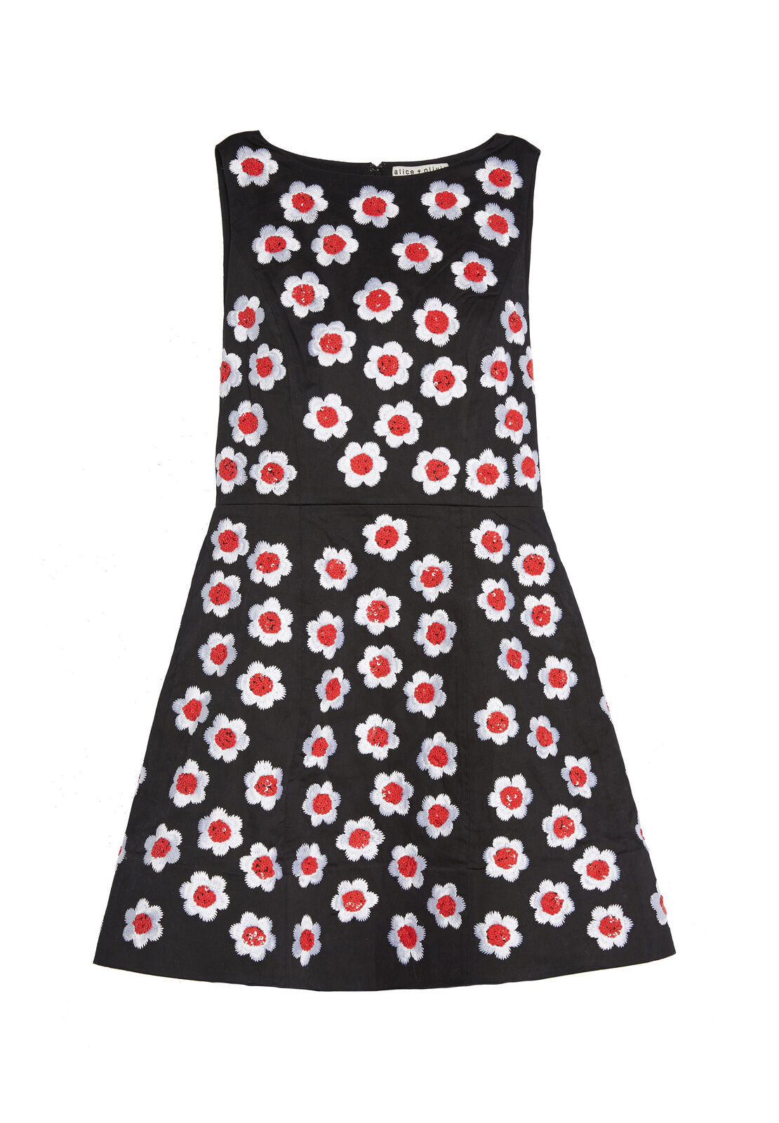 LINDSEY EMBELL STRUCTURED DRS-BLACK/MULTI-ALICE + OLIVIA