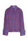 WILLA SILK BLOUSE-MINI DAISY-BLUE QUARTZ-ALICE + OLIVIA
