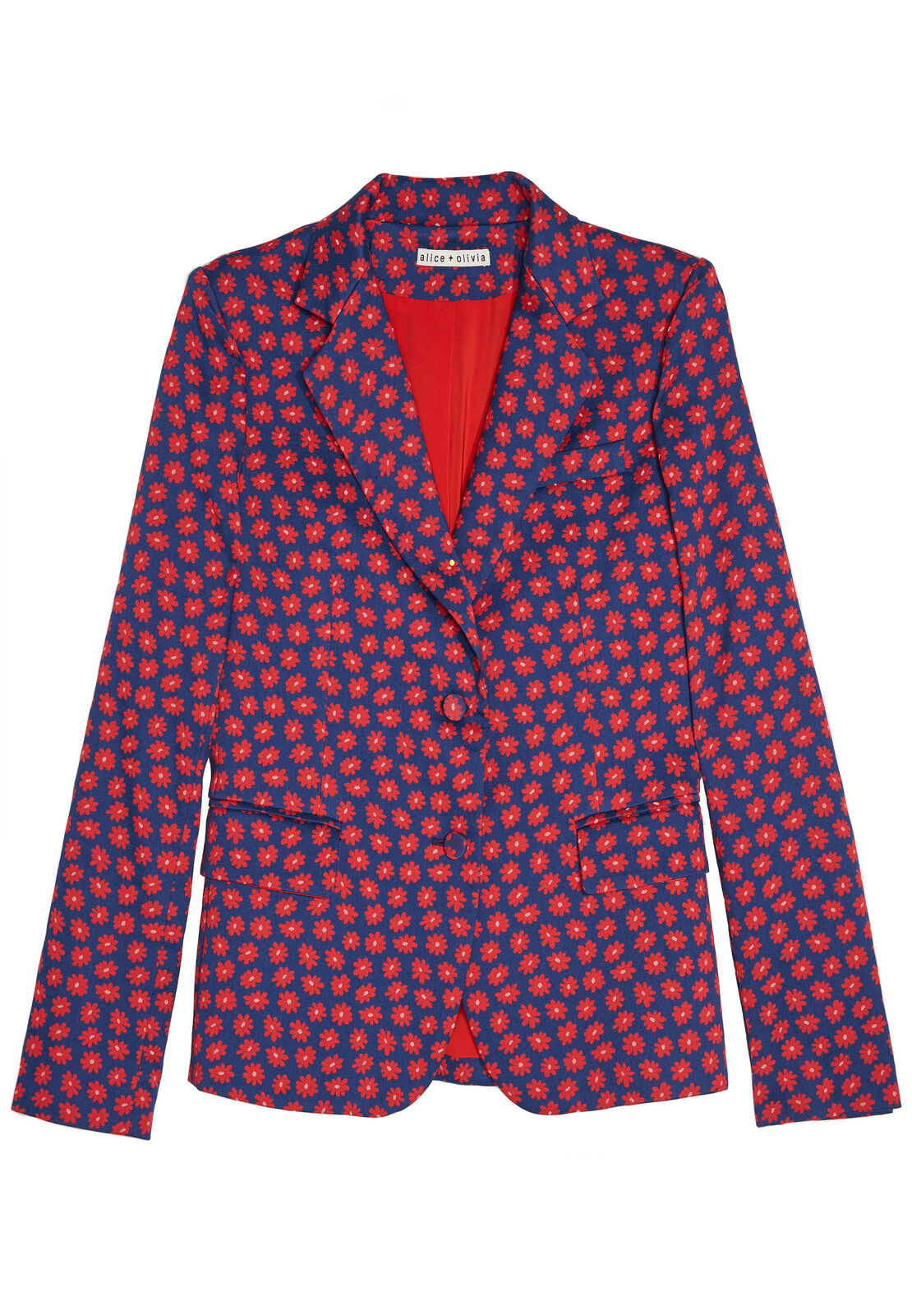 GREYSON DBL BTN BLAZER-NAVY MULTI-ALICE + OLIVIA