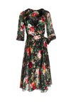 ABNEY WRAP SHIRT DRS BRCLT SLV-BLOOMING BOUQUET-ALICE + OLIVIA