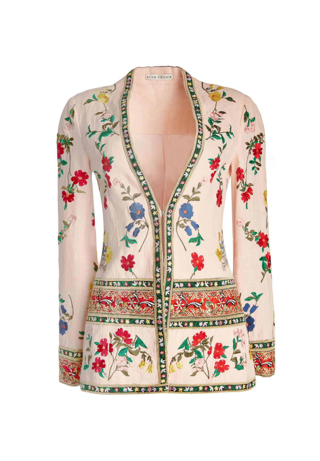JERRI LNG OPN FT CLLRLSS BLZR-BLUSH MULTI-ALICE + OLIVIA