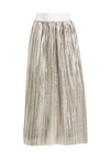 MIKAELA MIDLENGTH PLEATED SKRT-SILVER METALLIC-ALICE + OLIVIA